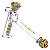 Pulsar Retro Rave Wig Wag Bubbler w/ Herb Slide - 6.25" / 14mm F - Discreet Smoker